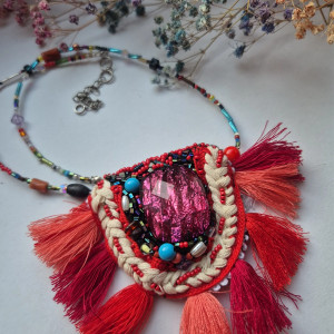 naszyjnik koralikowy boho
