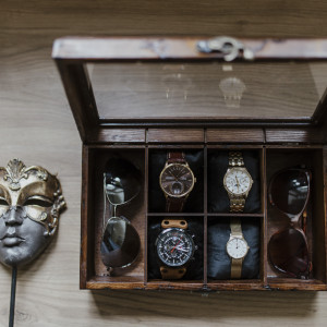 Pudełko na zegarki, bransoletki i łańcuszki, Drewniane na zegarki, bransoletki i łańcuszki