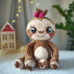 Leniwiec pluszowy, Urocza przytulanka dla dziecka, Maskotka na prezent