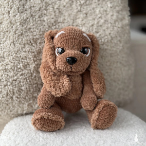 Bajkowy piesek Bruno – ręcznie robiona przytulanka •