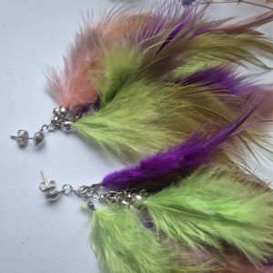 Kolczyki pióra  energetyczne leciutkie