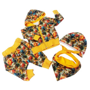 Komplet chłopięcy dinozaury r.68/74