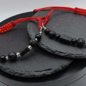 Bransoletki ochronne dla par czarny turmalin