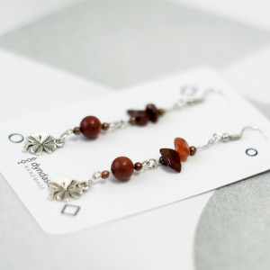 Wiszące kolczyki DŁUGIE koniczynki