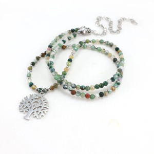 Naszyjnik "Drzewo Życia" z Agatu indyjskiego