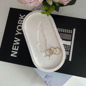 Taca dekorcyjna na biżuterię bling bling white