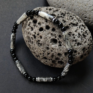 Bransoletka męska z jaspisem