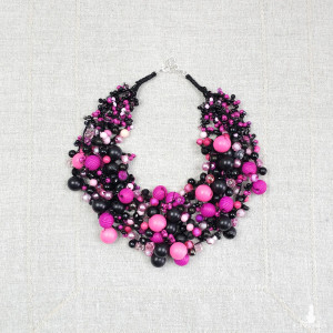 7004 Elegancki Naszyjnik „Pink Night”