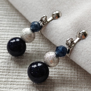 Klipsy Noc Kairu z Szafirem