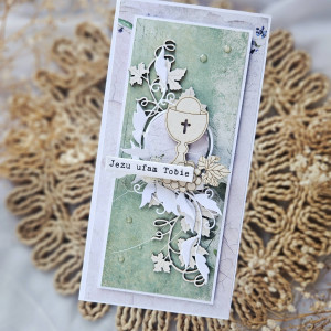 Kartka komunijna z kielichem