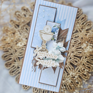 Kartka komunijna z kielichem