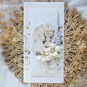 Kartka komunijna dla dziewczynki