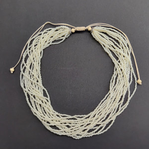 Naszyjnik Koraliki Drobne Perłowe Toho Na Sznurku