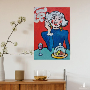 obraz ręcznie malowany portret damy