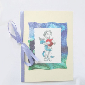 amorek kartka na walentynki, walentynkowa kartka z amorkiem, kartki bez życzeń, kartki na różne okazje, aniołek kartka bez tekstu, miłość kartka