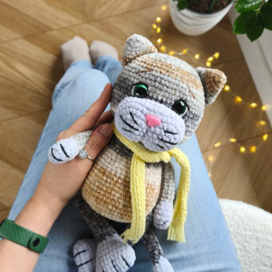 Kolorowy kotek pluszowy, Unikatowy kotek na prezent