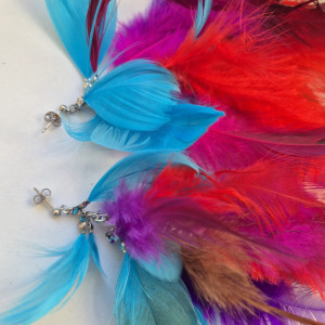Kolczyki pióra  energetyczne leciutkie