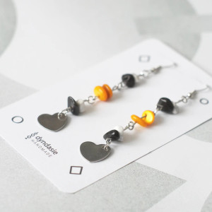 Wiszące kolczyki DŁUGIE serduszka