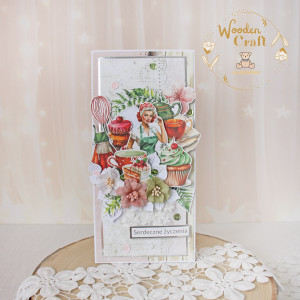 Kobieca kartka urodzinowa, prezent na urodziny "Cooking" GOTOWA