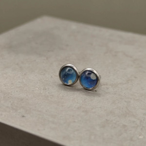 Kolczyki wkrętki - Błękitna Galaktyka