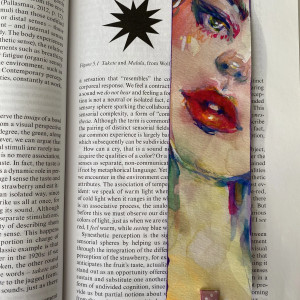 Zakładka papierowa Luminous ręcznie malowana akwarela