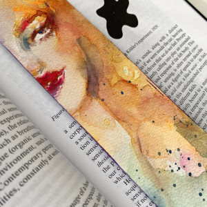 Zakładka papierowa Luminous II ręcznie malowana akwarela