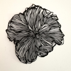 Wycinanka Black Flower II. Ręcznie wykonana