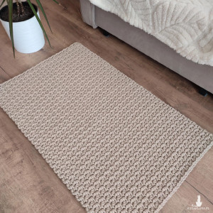 Dywan prostokątny ze sznurka szydełkowy 60cmx90cm