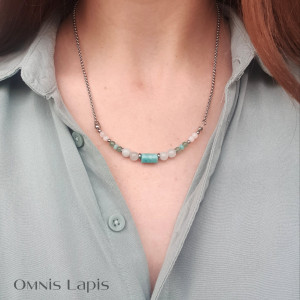 Pastelowy naszyjnik - lazurowy amazonit