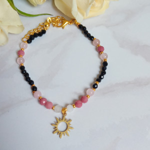 Bransoletka szczęścia z naturalnych kamieni