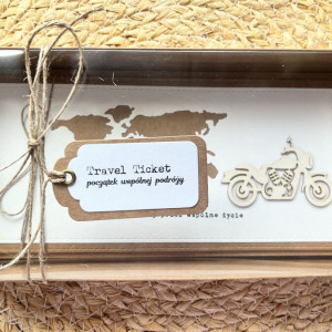 373. kartka na ślub w szczęśliwą podróż z motorem