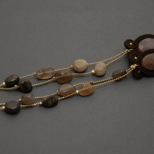 kolczyki /klipsy sutasz z kamieniami słonecznymi