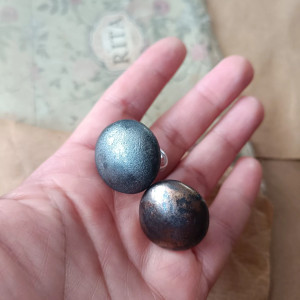 Zestaw 2 pierścionków o czarnych oczkach