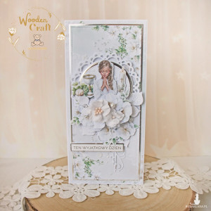 Kartka komunijna, Pamiątka Pierwszej Komunii, prezent "Bright 2" GOTOWA