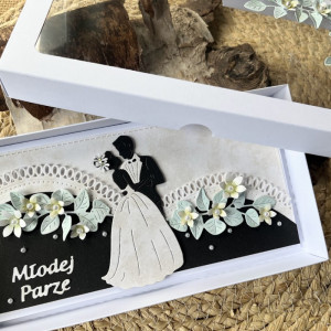 374,młodej parze komplet w bieli i czerni