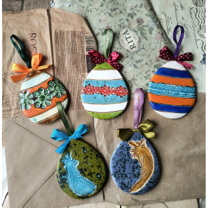 Komplet 5 jajek wielkanocnych