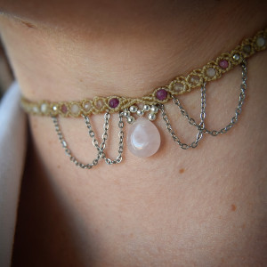 Naszyjnik. Choker - Miłość. Kamienie Naturalne