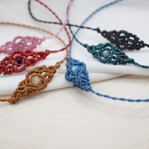 Minimalistyczna bransoletka z Kamieniem Naturalnym