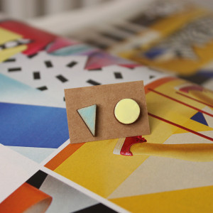 Drewniane kolczyki sztyfty geometryczne