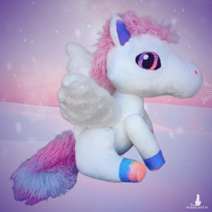 Tęczowy pegaz kucyk jednorożec rękodzieło