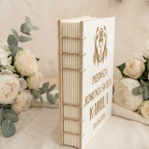 Drewniana księga gości Pierwsza Komunia