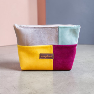 Kolorowa kosmetyczka MAXI z weluru
