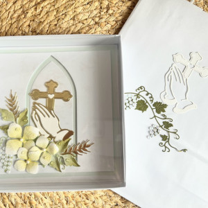 401,komunia -kartka w pudełku z torebką