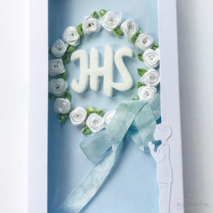 403,Kartka w pudełku na Komunię dla chłopca