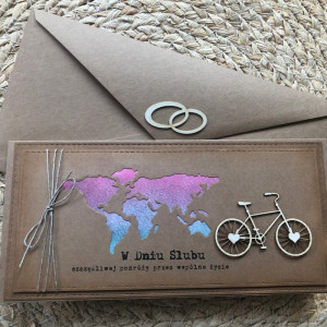405, Kartka na ślub w szczęśliwą podróż