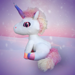 Tęczowy jednorożec konik, koń kucyk, ponny rękodzieło