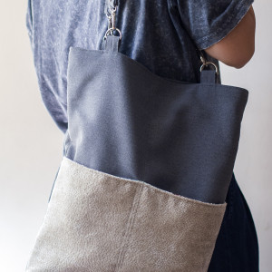 Duża szara torba na ramię