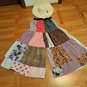 Spodnie boho patchwork z koszul handmade #upcycledclothes