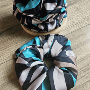 Gumka satynowa z miękkiej satyny w wzór paski zebra panterka zwierzak centki