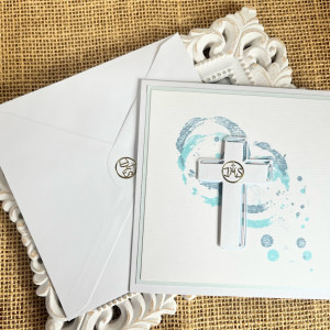 414,Kartka komunijna do koperty dla chłopca